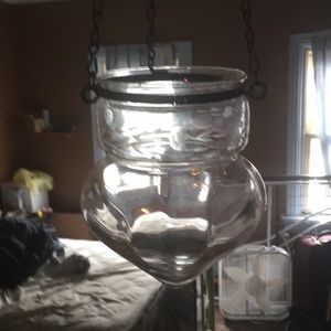 VINTAGE PRINCESS HOUSE HANGING GLASS PLANTER